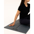 Килимок для йоги WCG Asana 173×61×0,4 см з розміткою для асан та чохлом, темно-зелений 