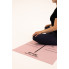Килимок для йоги WCG Asana 173×61×0,4 см з розміткою для асан та чохлом, пастельно-рожевий 
