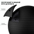 М’яч для фітнесу WCG Balance Pro 85 см Anti-Burst до 500 кг з насосом, фітбол для йоги, пілатесу та вагітних, чорний 