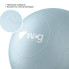 М’яч для фітнесу WCG Balance Pro 65 см Anti-Burst до 500 кг з насосом, фітбол для йоги, пілатесу та вагітних, блакитний 