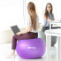 М’яч для фітнесу WCG Balance Pro 65 см Anti-Burst до 500 кг з насосом, фітбол для йоги, пілатесу та вагітних, фіолетовий 