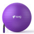 М’яч для фітнесу WCG Balance Pro 65 см Anti-Burst до 500 кг з насосом, фітбол для йоги, пілатесу та вагітних, фіолетовий 
