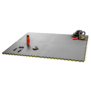 Мат-татамі (Мат-пазл ластівчин хвіст) WCG EVA 100х100х2 cm чорно-жовті