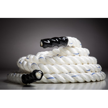 Канат тренувальний для кросфіту 12м Battle Rope White WCG 50х12