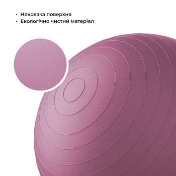 М'яч для фітнесу (фітбол) WCG 55 Anti-Burst 250 кг Pale Pink + насос