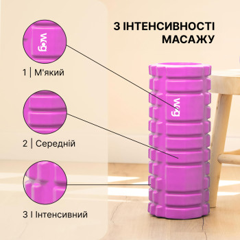 Масажний валик WCG K1 Роллер рожевий колір