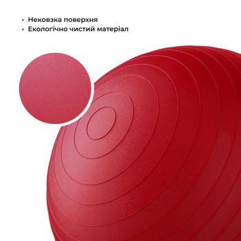 М'яч для фітнесу (фітбол) WCG 75 Anti-Burst 300кг Червоний