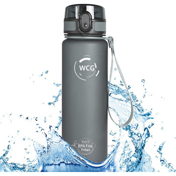 Спортивна Пляшка-Фляга для води WCG SPORT Tritan Grey 500 мл шейкер фітнес