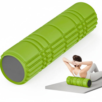 Массажный ролик WCG K3 Premium Foam Roller 42 см, салатовый, 3D рельеф, EVA, до 200 кг