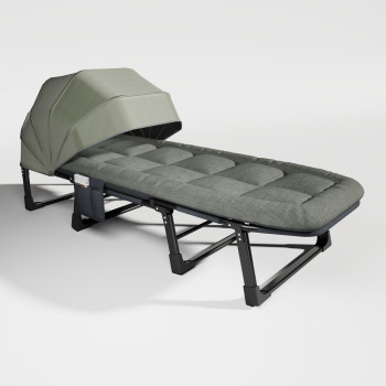 Раскладная кровать шезлонг WCG FB-S25 с мягким матрасом и регулируемым солнцезащитным навесом