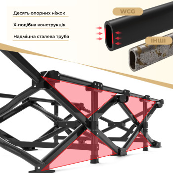 Розкладне ліжко шезлонг WCG CC-S11 + матрац та подушка
