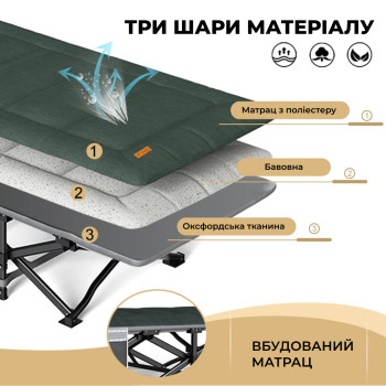 Розкладне ліжко шезлонг WCG CC-S11 + матрац та подушка