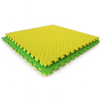 Мат-татамі (Мат-пазл ластівчин хвіст) WCG EVA 100х100х2 cm Жовто-зелений 