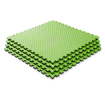 Мат-татами (Мат-пазл ласточкин хвост) WCG EVA 100х100х2 cm Зелено-чёрный