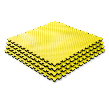 Мат-татами (Мат-пазл ласточкин хвост) WCG EVA 100х100х2 cm Жёлто-чёрный