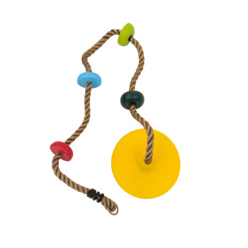 Канат для скалолазания WCG MONKEY с платформами и дисковым сиденьем для детской площадки Желтый Канат для скалолазания WCG MONKEY с платформами и дисковым сиденьем для детской площадки Желтый