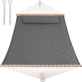 Двухместный гамак SOFT серый XXL 200x140 с планками WCG Двухместный гамак SOFT серый XXL 200x140 с планками WCG