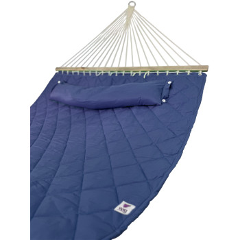 Двухместный гамак SOFT синий XXL 200x140 с планками WCG