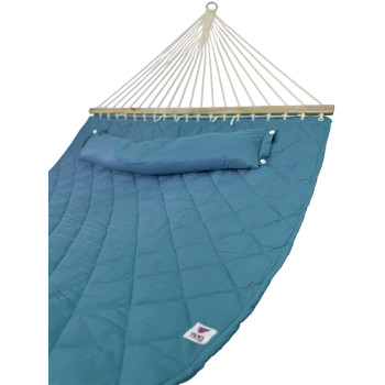 Двухместный гамак SOFT голубой XXL 200x140 с планками WCG