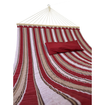 Гамак с планкой Siesta Red XXL 200х150 WCG Стеганная ткань + подушка
