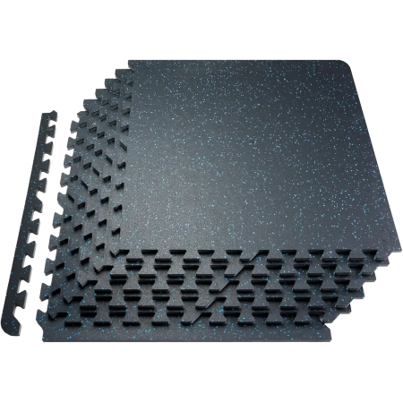 Мат-пазл DualMat 60×60×1,2 (чорний/сині вкраплення) — 1 шт 