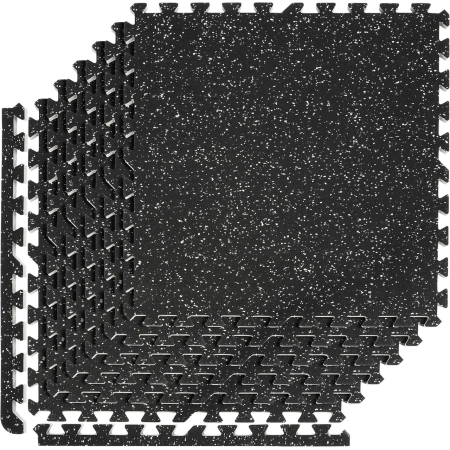 Мат-пазл DualMat 60×60×2 см (чорний/білі вкраплення) — 1 шт 