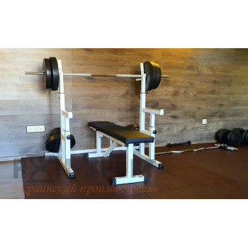 Штанга RN-Sport на 50 кг + Перчатки. ABS покриття дисків