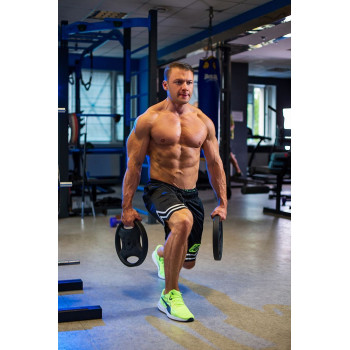 Набір штангу з гантелями. 4 грифі + 120 кг металевих дисків RN-Sport
