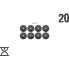 20 кг (8x2.5) дисків, покритих пластиком (31 мм)