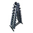 Гантельний ряд RN-Sport BLACK 1-10 кг зі стійкою