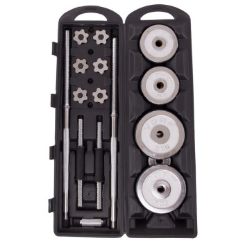 Комплект штанга та гантелі YORK TA-1437-50CH 50кг хром