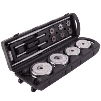 Комплект штанга та гантелі YORK TA-1437-50CH 50кг хром