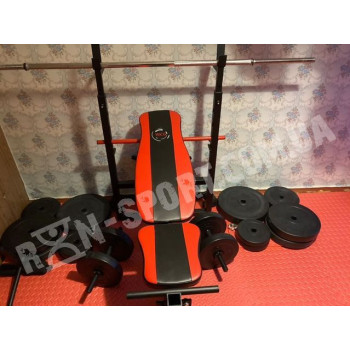 Лава для жиму з тягою, 4 грифі, 100 кг млинців RN-Sport