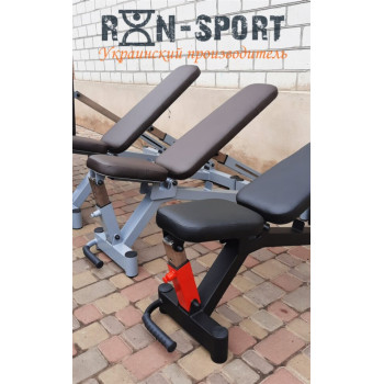 Професійна лава для жиму RN-Sport   Black Rock + Стійки Black Rock + Штанга резинова RN-Sport 105 кг з олімпійським грифом