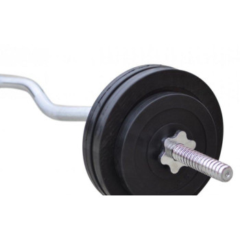 Штанга з гумовими дисками RN-Sport W-подібна 50 кг (RN_OBW50)