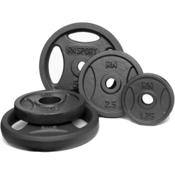 Штанга з гантелями набір RN-Sport 4 грифи + 120 кг металевих дисків (RN-ch125)