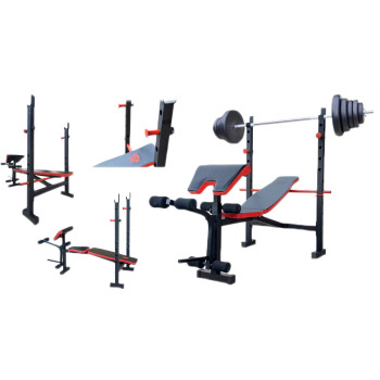 Лава для жиму RN-Sport ReadMeBlack + 4 грифи, 100 кг дисків (RMB-100)