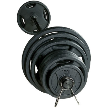 Олімпійська металева штанга RN-Sport Quatro 105 кг (2х20, 2х10, 4х5, 4х2.5 + гриф 2.2 м) (RN_Ch105)