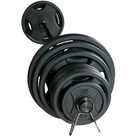 Олімпійська металева штанга RN-Sport Quatro 105 кг (2х20, 2х10, 4х5, 4х2.5 + гриф 2.2 м) (RN_Ch105)