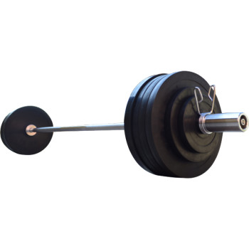 Штанга гумова RN-Sport 165 кг з олімпійським грифом 220 см (RN_OB165)